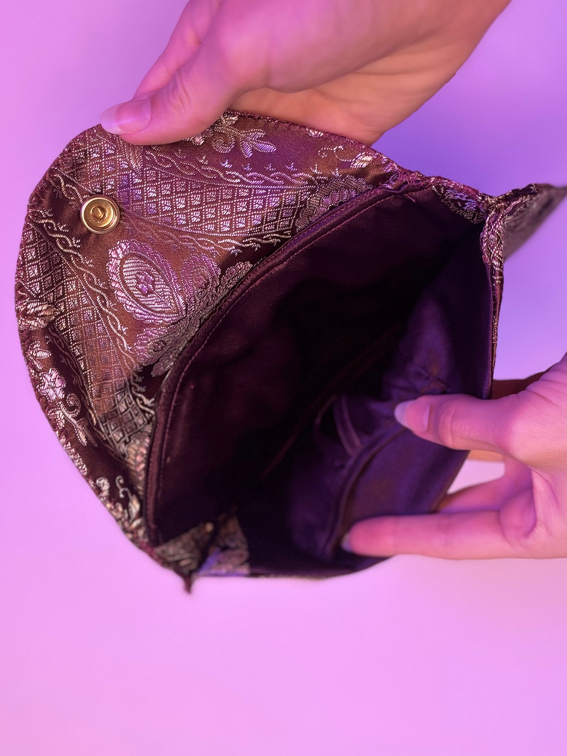 Franken Envelope Clutch (Floral Coper Gold and Purple) product image (3)