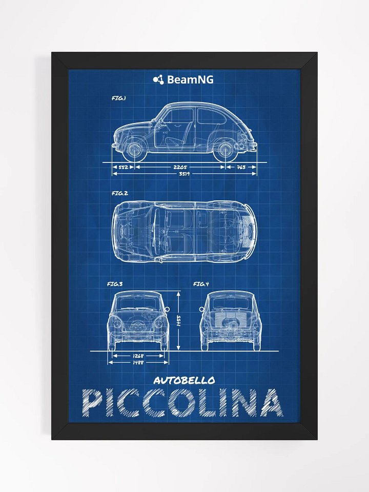 Framed Poster: Autobello Piccolina Blueprint product image (1)