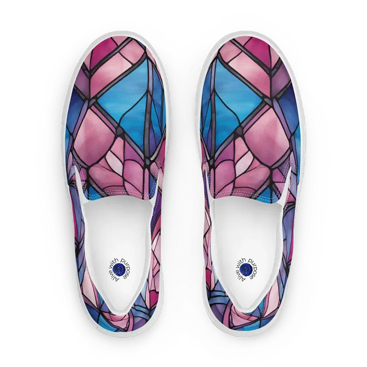 Geometric Glow Men's Slip-On Canvas Shoes product image (1)