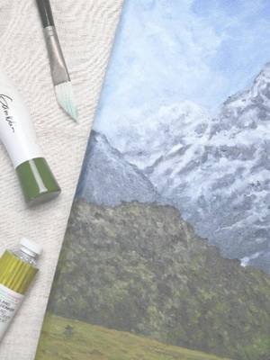 📹 ⛰️ ☁️ Some close up pictures of the majestic peak! Do click on the previous videos to see its transformation. #art #artwork #artist #painting #oilpainting #landscape #nature #mountain #cook #newzealand #hike #adventure #travel #traveltiktok #summer #blue #green #sky #happy #love #singapore#reel #reels #video #videos