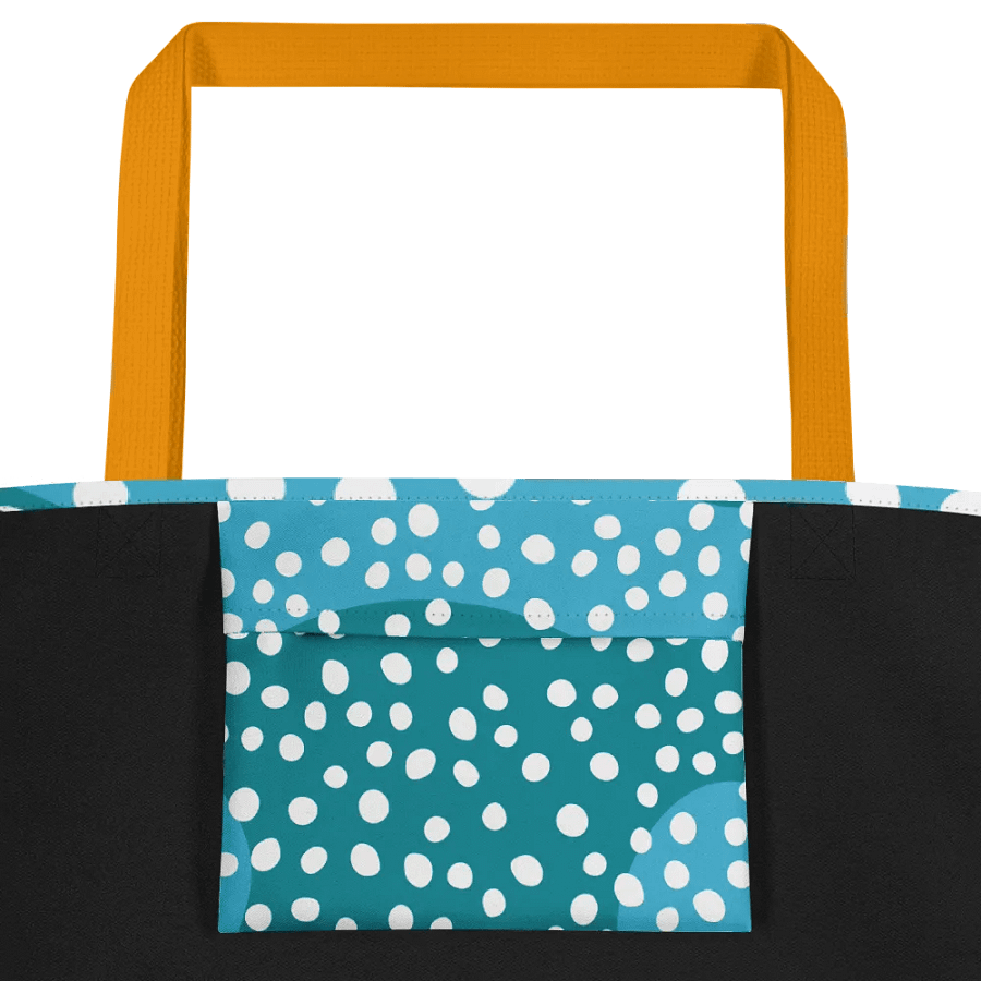 Turquoise Dot Clusters Large Tote Bag product image (2)