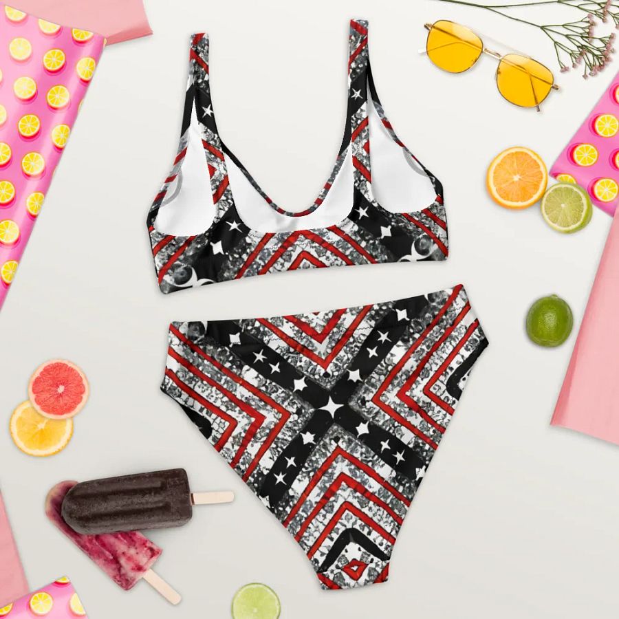 Black/Silver and Stripes Bikini product image (8)