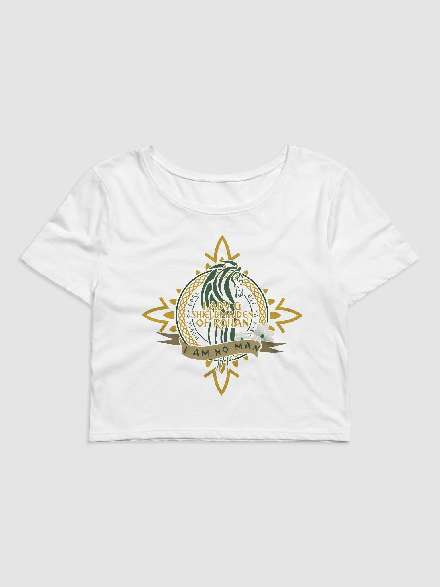 Lady & Shieldmaiden of Rohan Crop Top | Éowyn Quote product image (1)