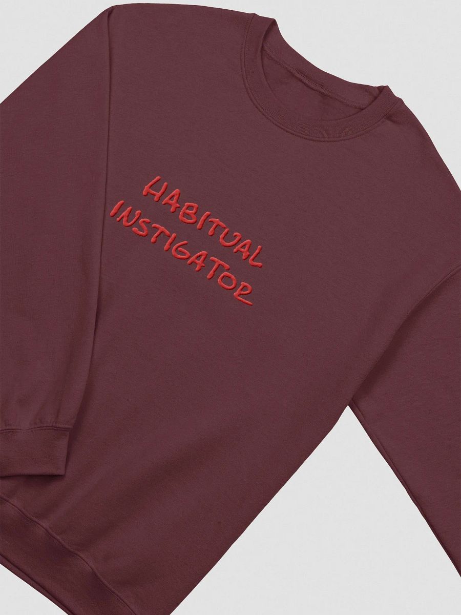 HABITUAL INSTIGATOR (lg. design, red thread) embroidered crewneck product image (9)