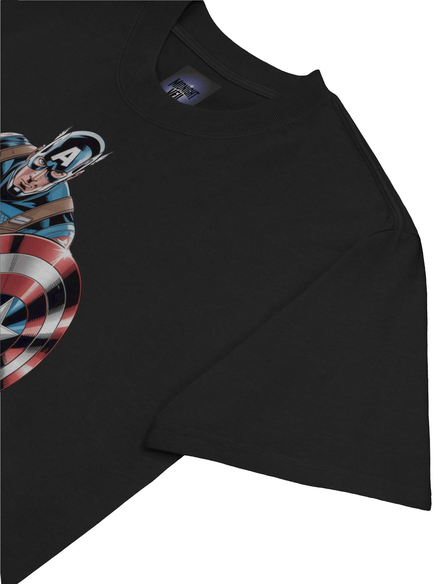 Sentinel Shade: Captain America Veiled Vanguard Oversized Faded T-Shirt product image (7)