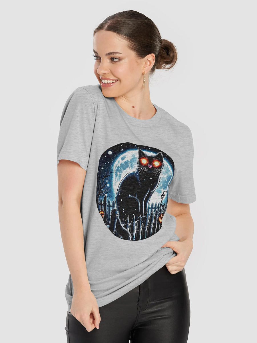 Glowing Eyes Black Cat Halloween T-Shirt product image (45)