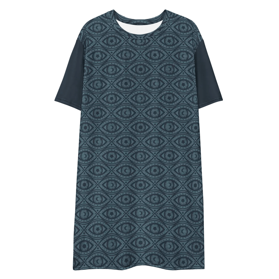 Boho Celestial Eyes Stars & Moons T-Shirt Dress product image (8)