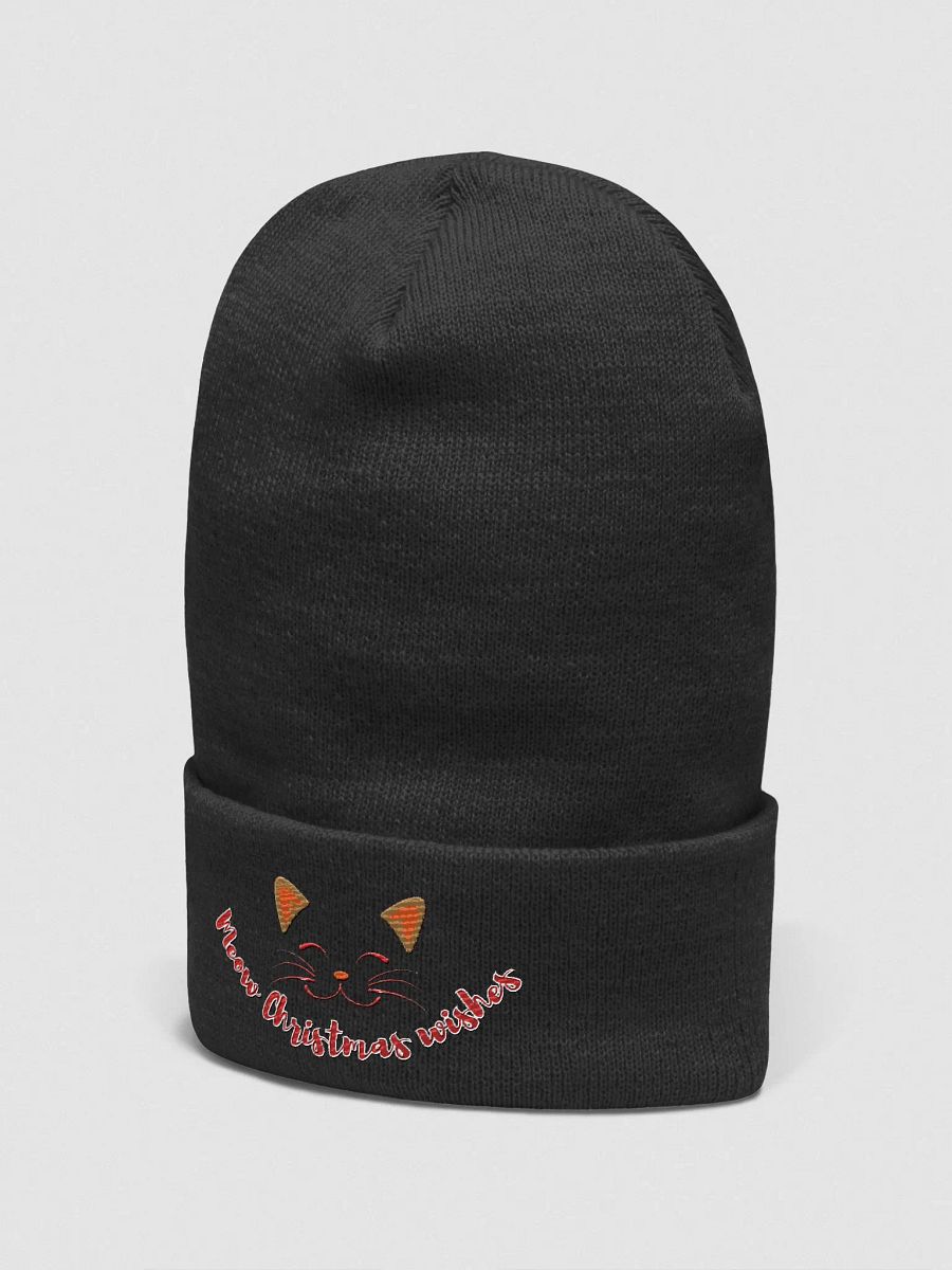 Meow Christmas wishes_Yupoong Cuffed Beanie product image (3)