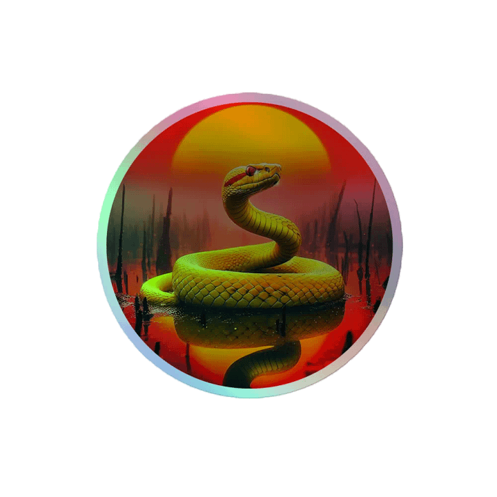 Sunset Serpent Kiss-Cut Holographic Sticker Sheet product image (2)
