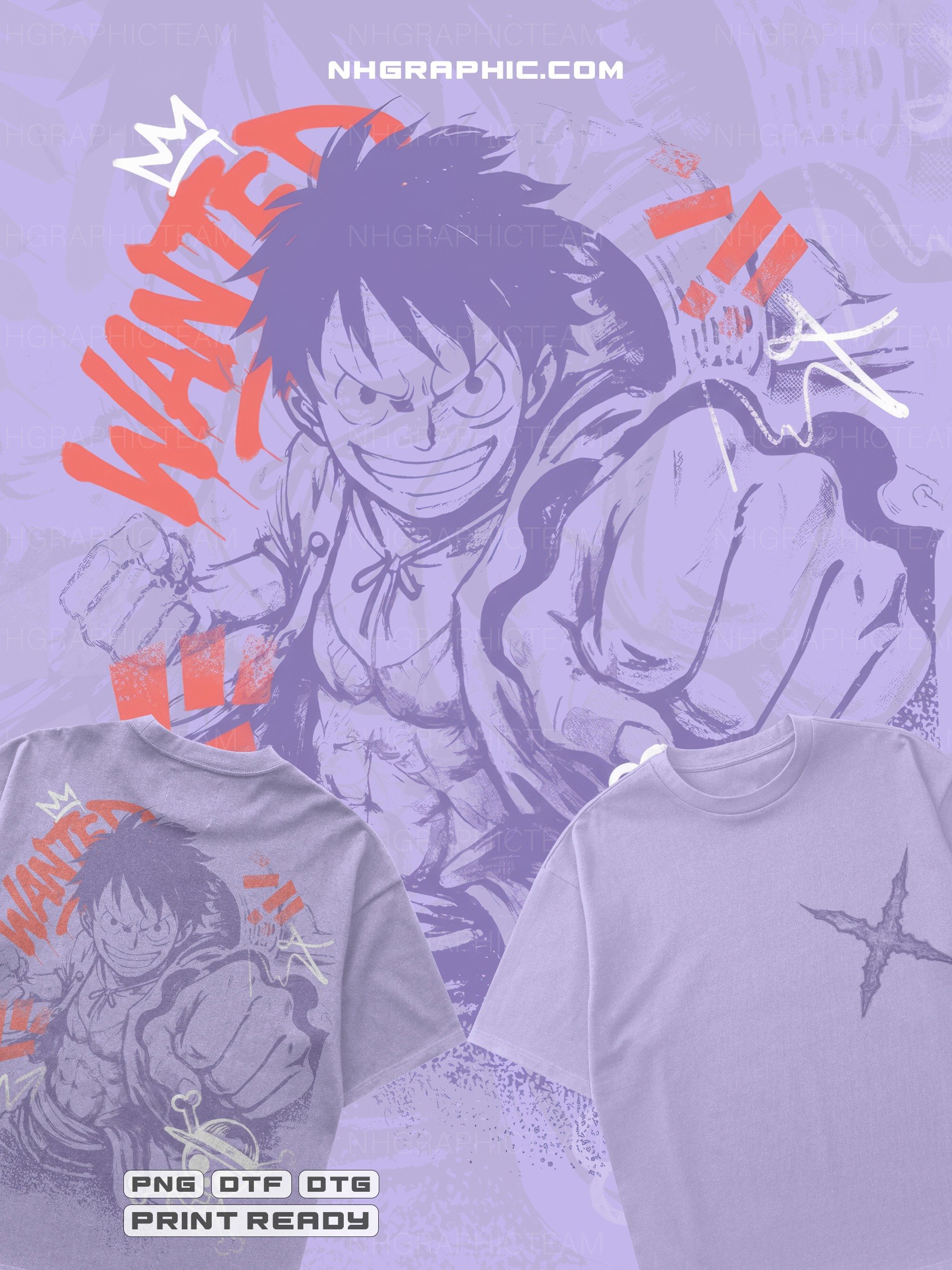 one piece t-shirt PNG designs bundle 11 back and front files product image (5)