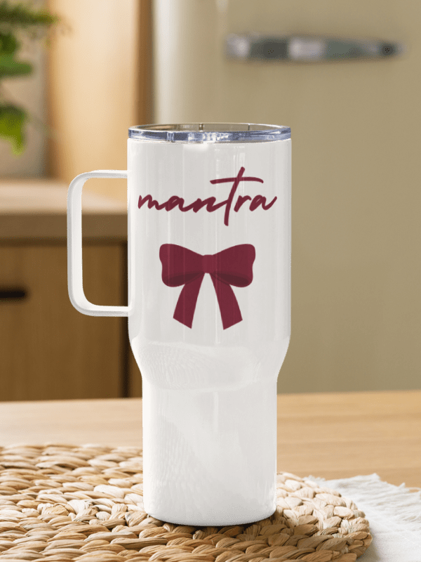 Ravishing Red Mantra Travel Mug with Handle product image (1)