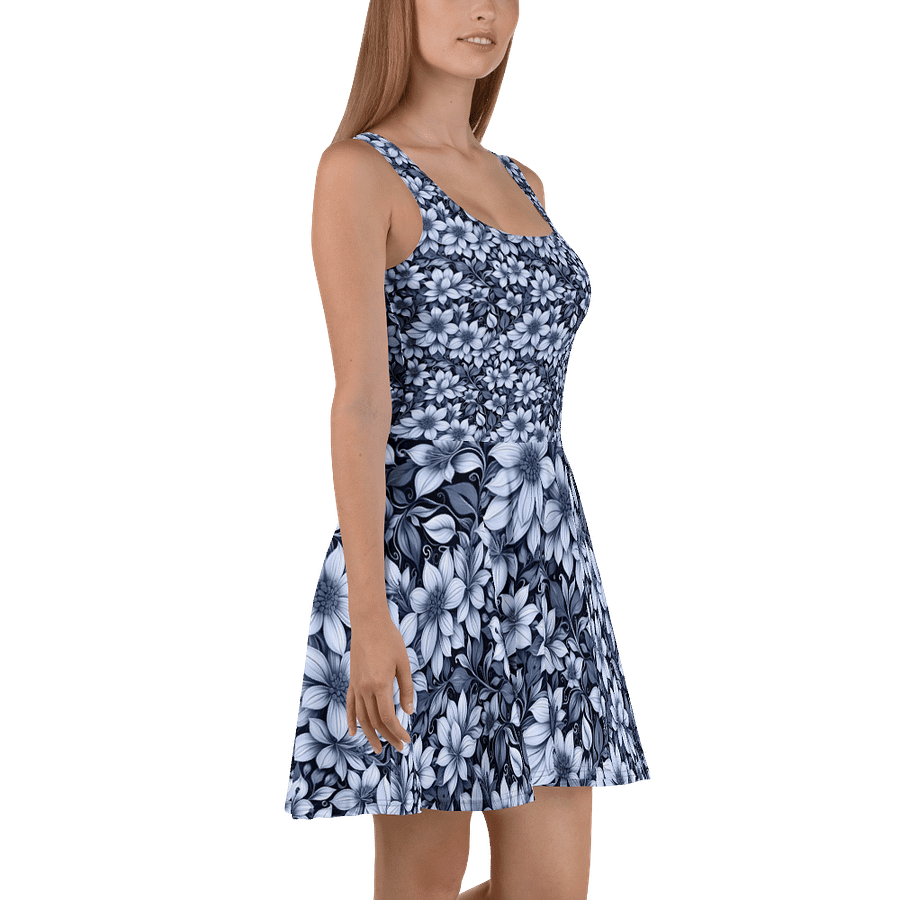 Indigo Flowers Skater Dress product image (3)