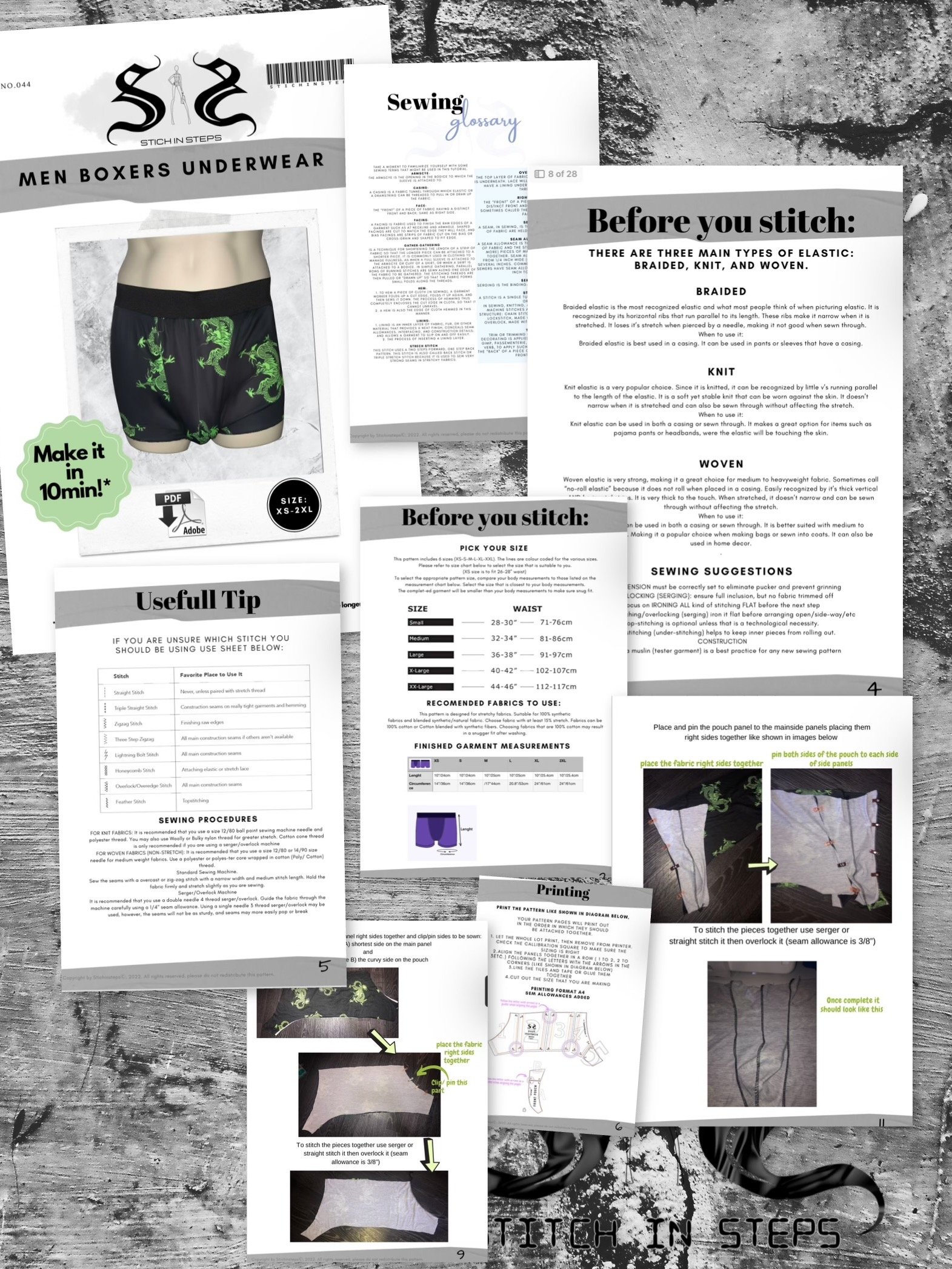 15 min Ultimate Men’s Boxer Shorts - Sewing Pattern product image (4)