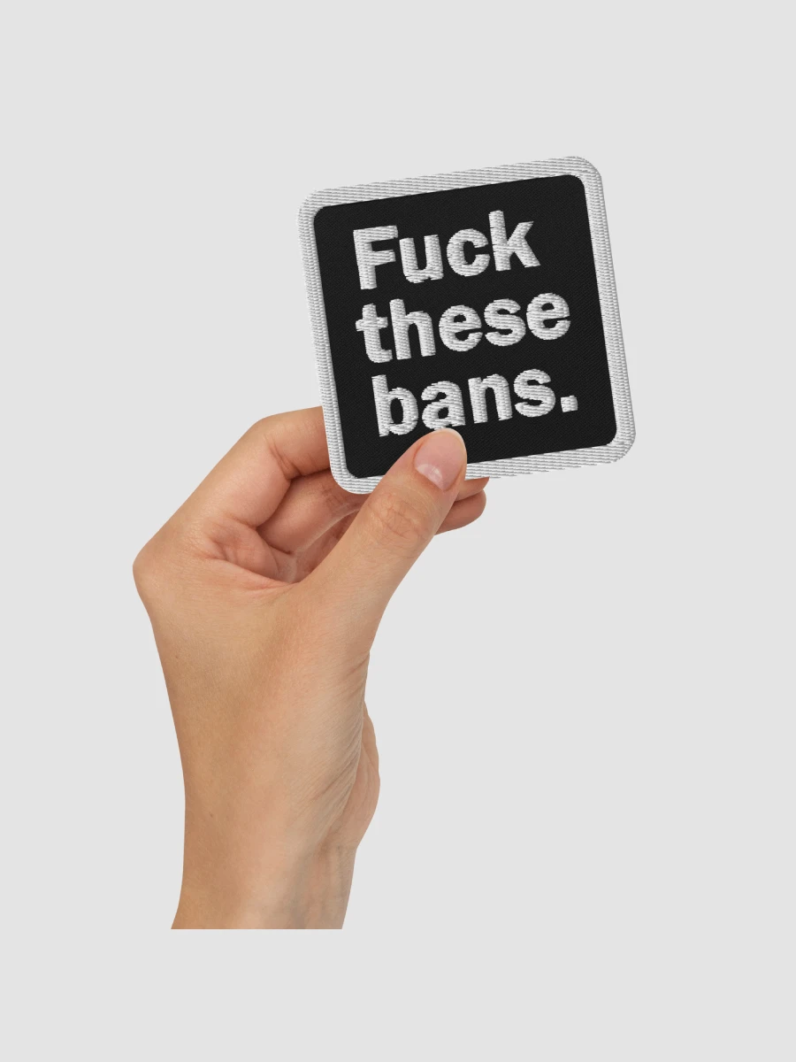 Black Fuck These Bans Patch product image (2)