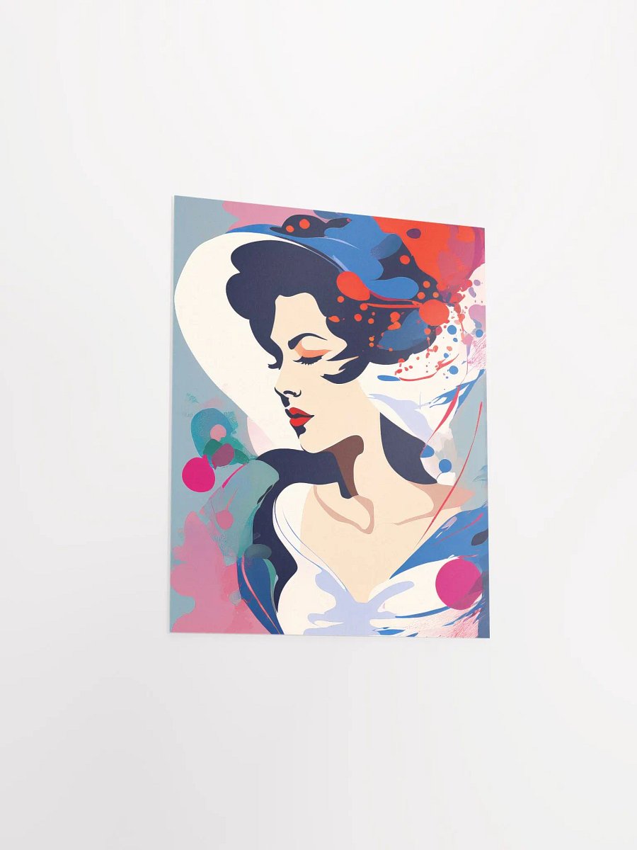 Abstract Woman v6 - Vintage Style Poster - Girly - Small and Standard Sizes - 8x10-11x14-12x16-16x20 Inches product image (9)