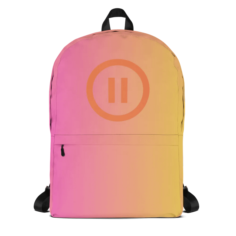 Pause AI Backpack (Pink/Orange Gradient) product image (1)