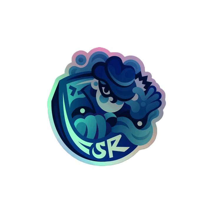 SR logo holo sticker product image (2)