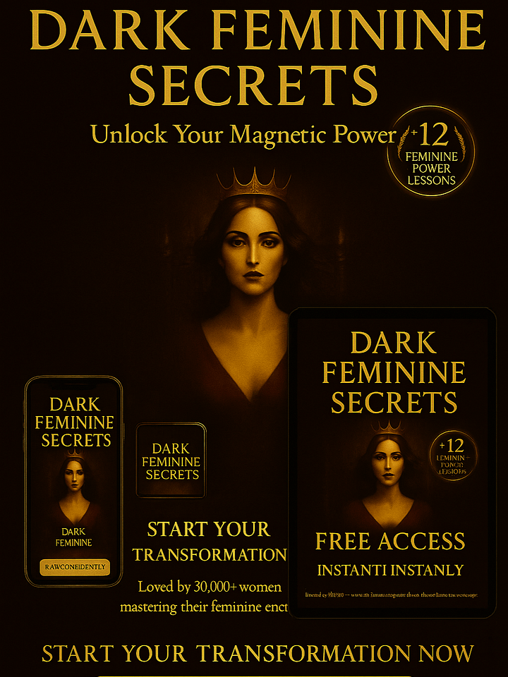 The Dark Feminine Bundle: 9 Secret ebooks+ 12 Video Lessons to Unlock His Obsession product image (1)