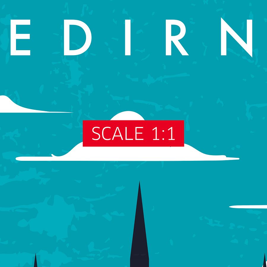 Edirne, Turkey — Retro travel minimalist poster, retro travel art, retro travel wall art, vector art product image (5)