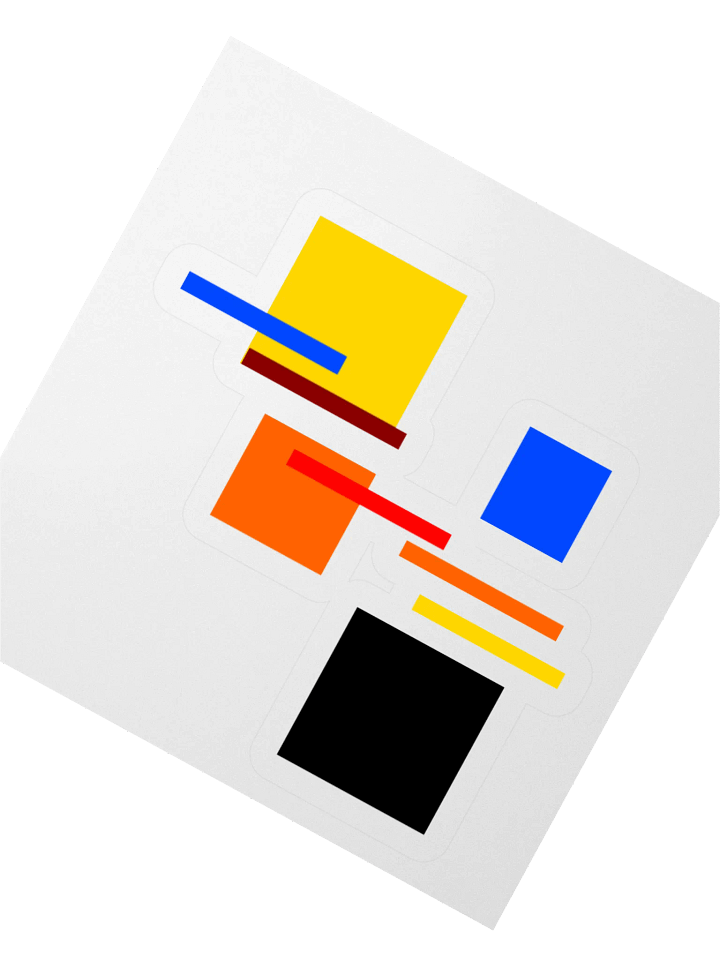 Vibrant Lines and Squares All There Sticker product image (2)