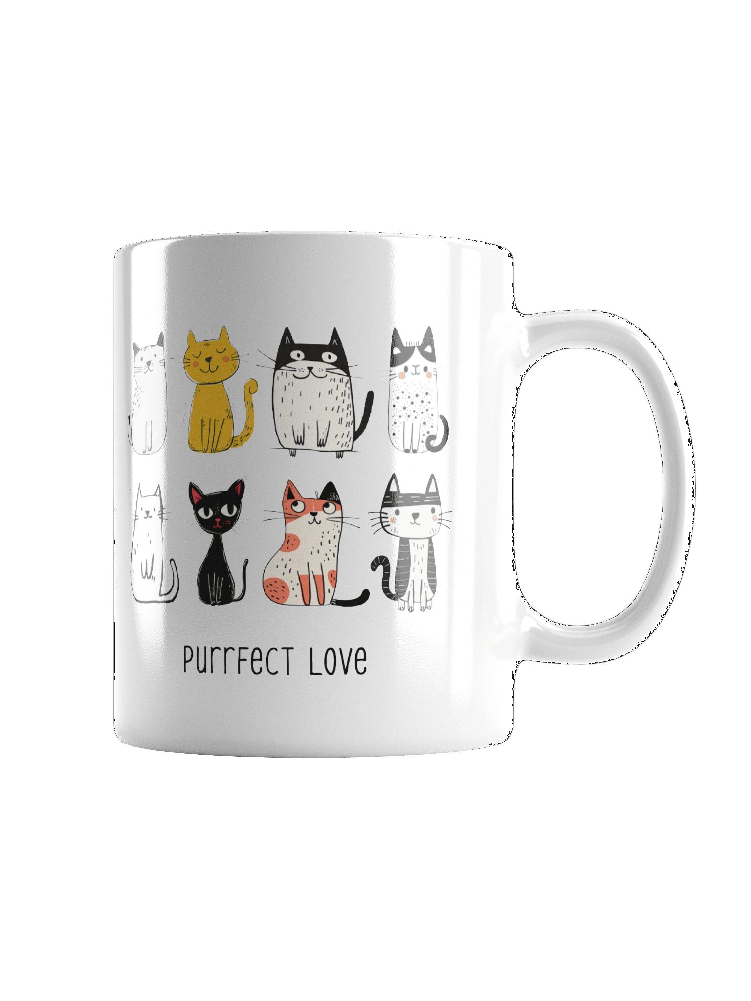 Purrrfect Love | White Glossy Mug product image (1)