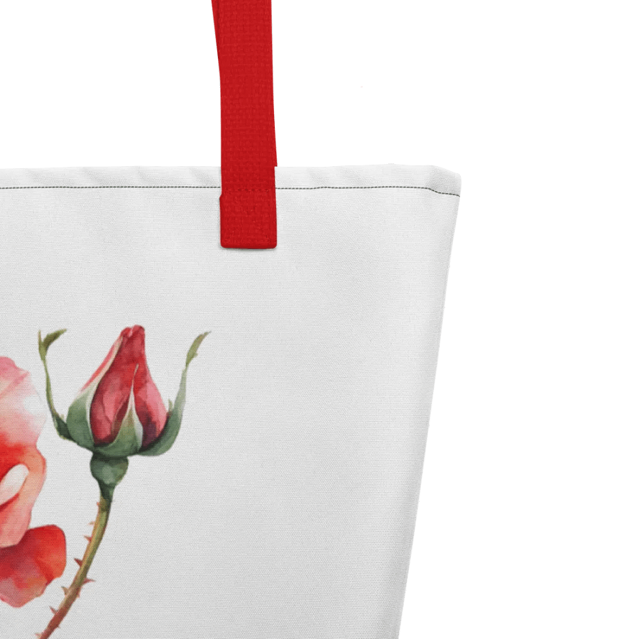 Blooming Red Rose Large Tote Bag product image (9)