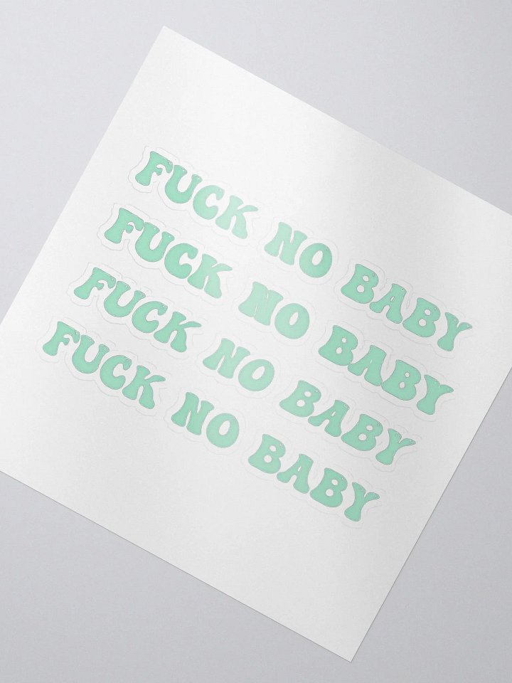 FUCK NO BABY sticker sheet product image (2)