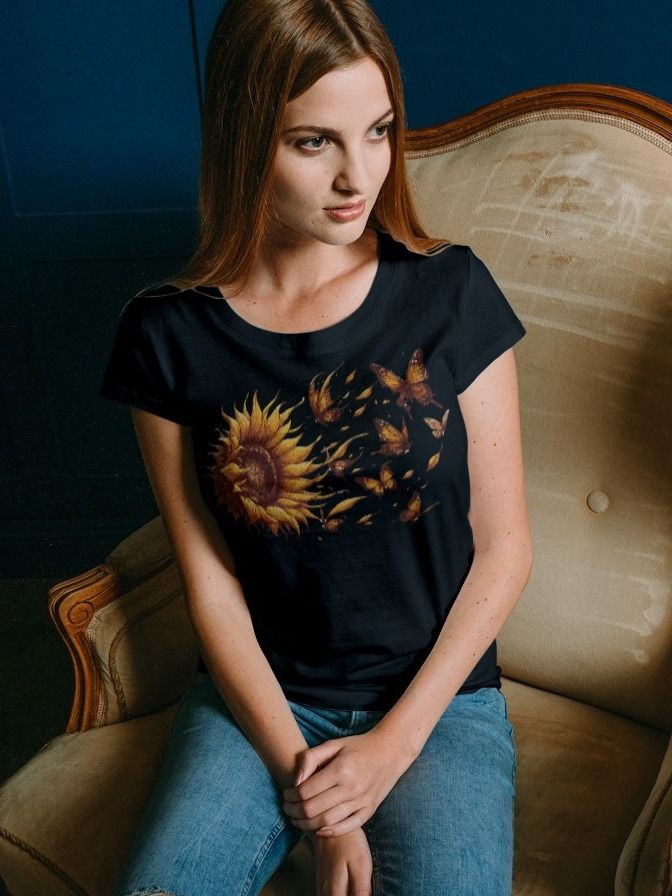 Sunflower Butterfly Dreams T-Shirt product image (3)