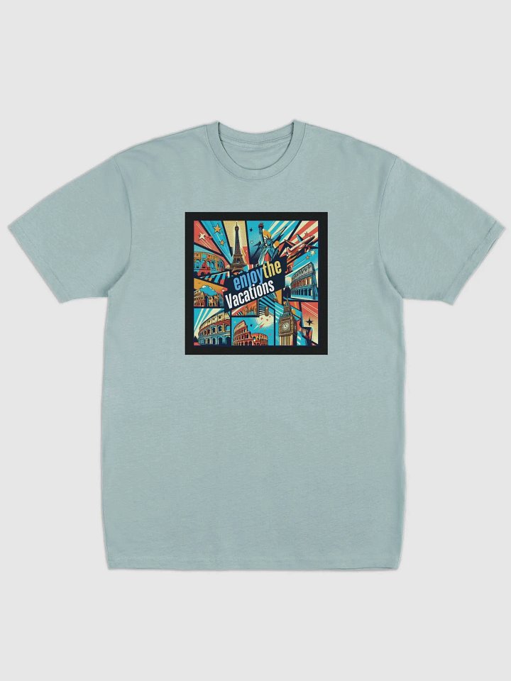 Cotton Heritage Men's Premium Heavyweight Tee | AI Design Explore the world product image (2)