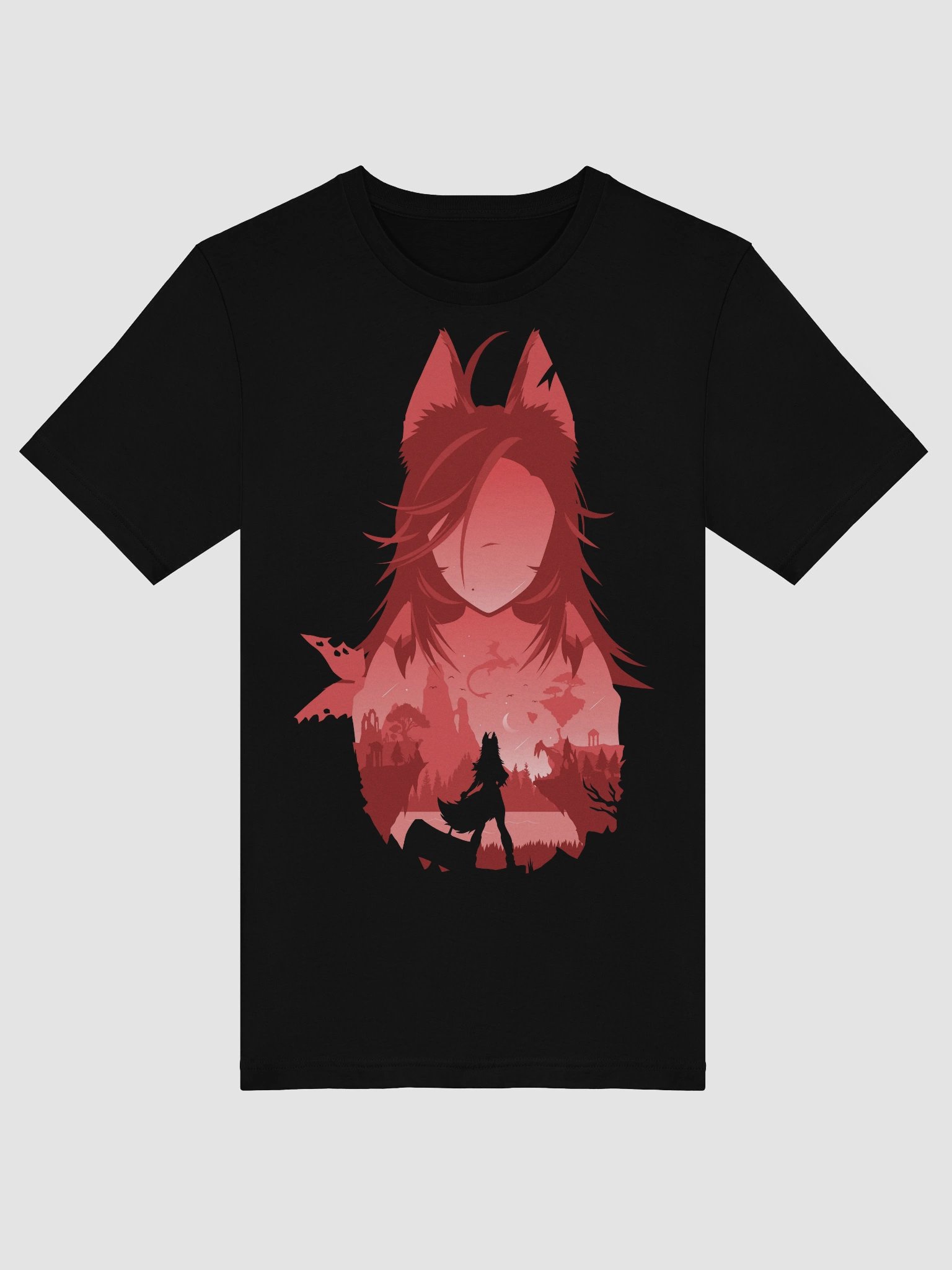 Wolf Girl Landscape T-Shirt product image (15)