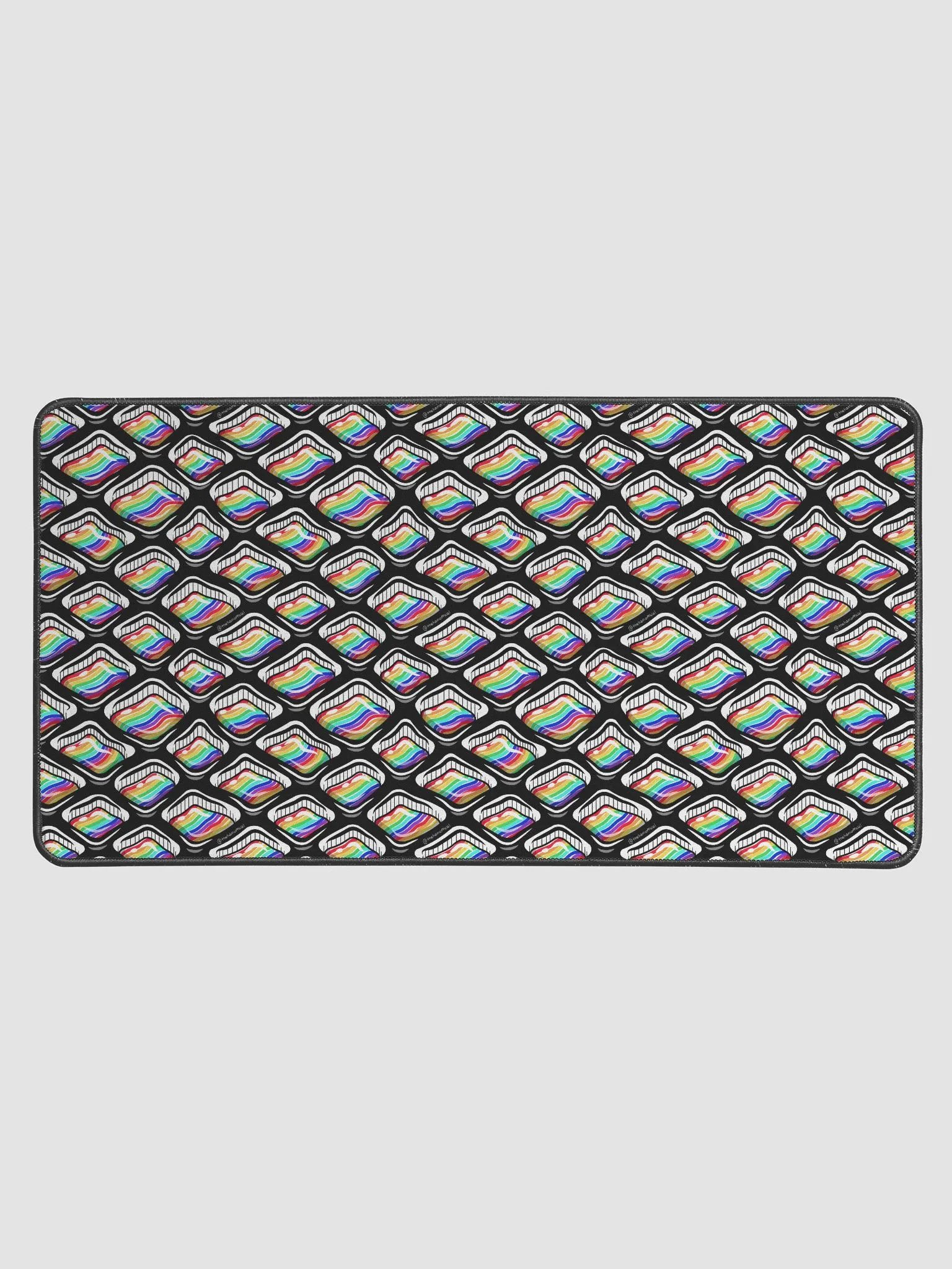 Rainbow Squares Pattern Desk Mat product image (2)
