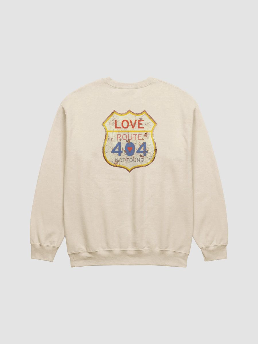 Vintage Love Route 404 Not Found Sweatshirt (Back Print), Cozy Crewneck, Perfect Gift for Road Trip Lovers, Casual Fashion, Unisex Sweater product image (30)