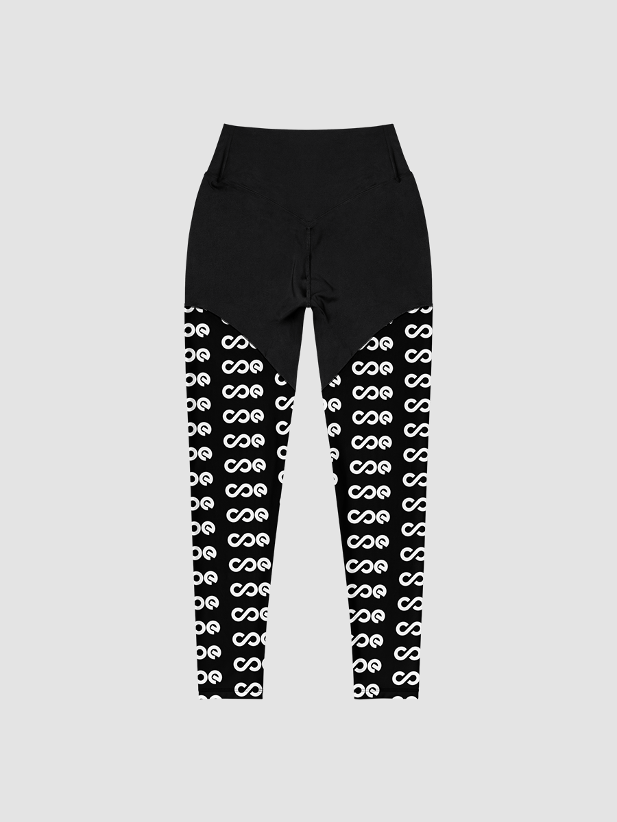 COE Premium Sports Leggings Black & White product image (2)