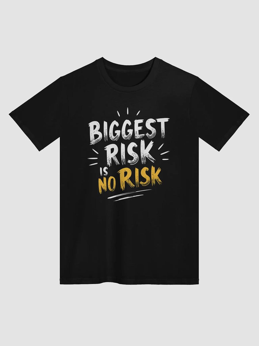 Biggest Risk Is No Risk – Inspirational Mark Zuckerberg Quote T-Shirt | Empower Your Journey, Embrace Boldness & Transform Your Life! product image (1)