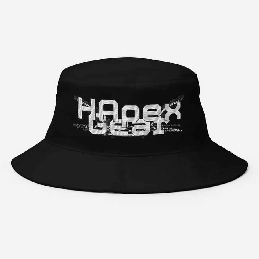 Bucket Hat - Embroidered - White HApex Gear White Logo product image (9)