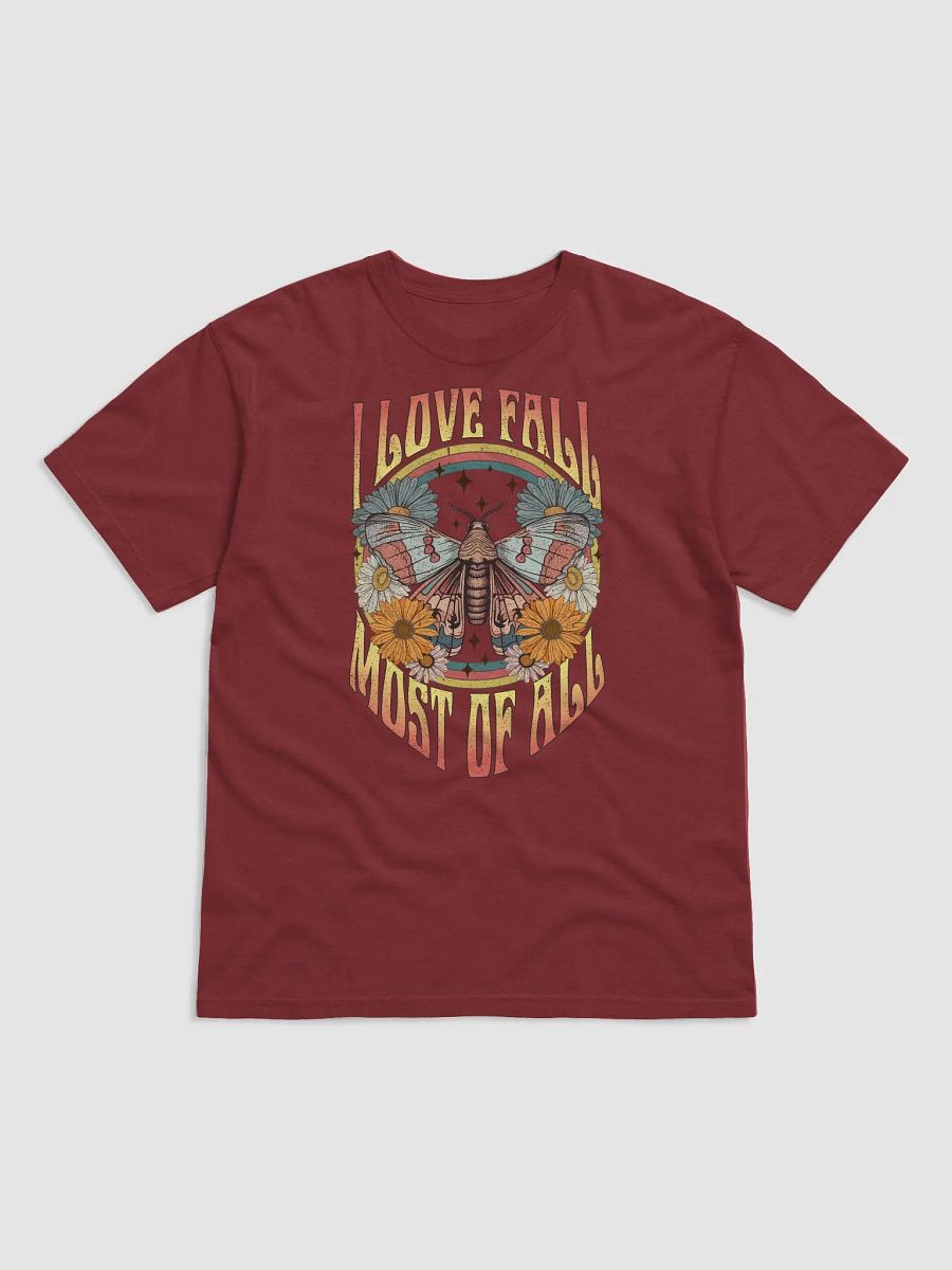 I Love Fall Most of All Moth and Flowers T-Shirt | Motivational Fall and Thanksgiving T-Shirt Design product image (8)