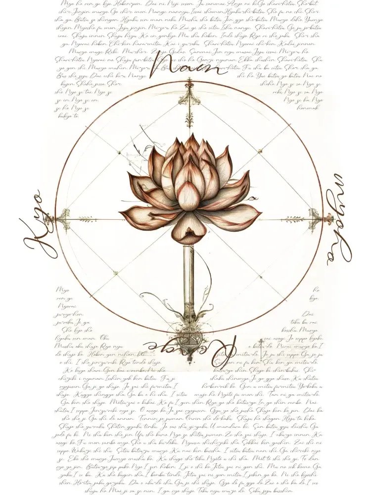 Nam Myoho Renge Kyo Lotus Tee | Nichiren Buddhist T-Shirt product image (12)