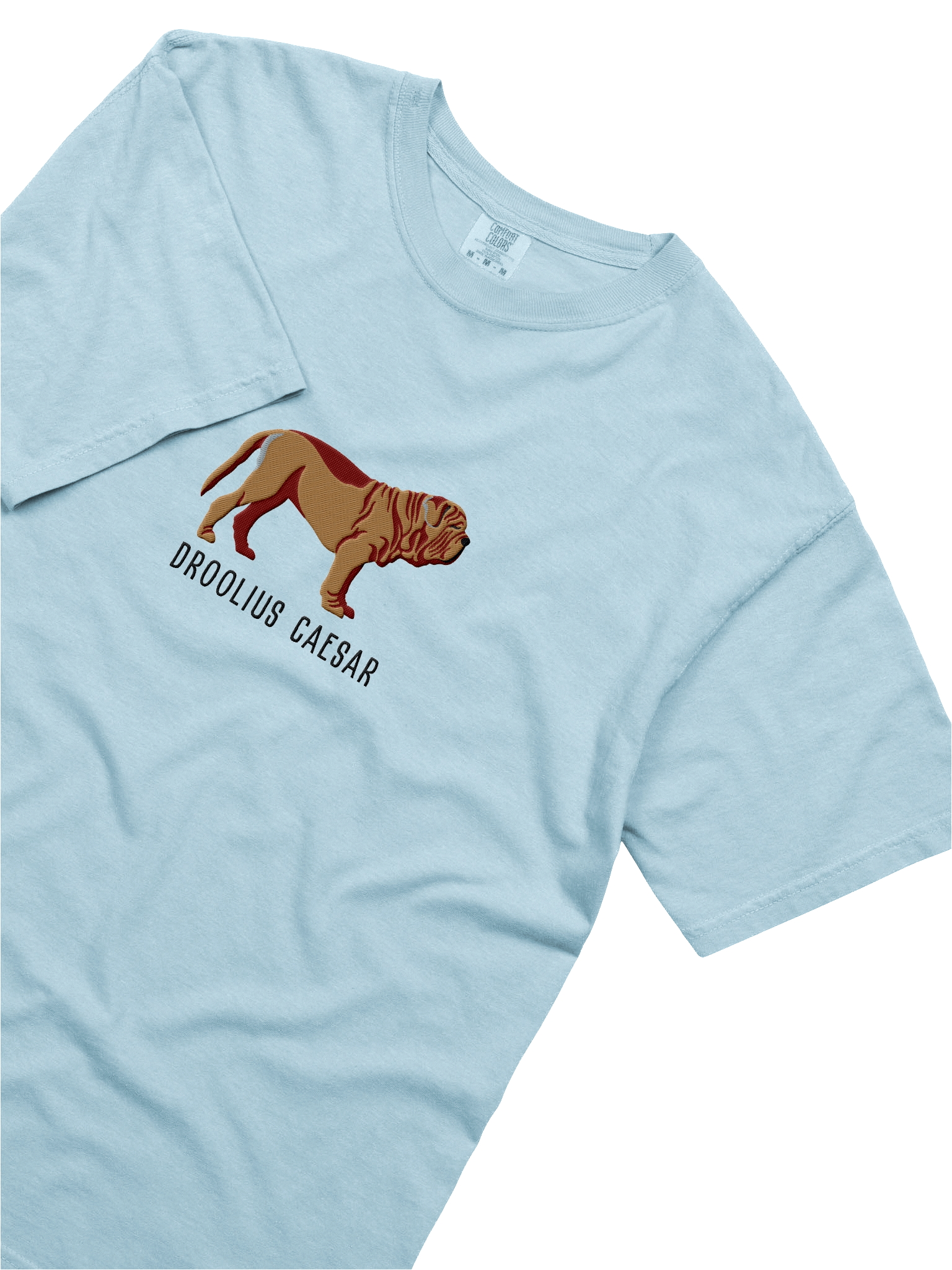 Droolius Caesar T-Shirt(Embroidered) of a Neapolitan Mastiff(Tan) product image (55)
