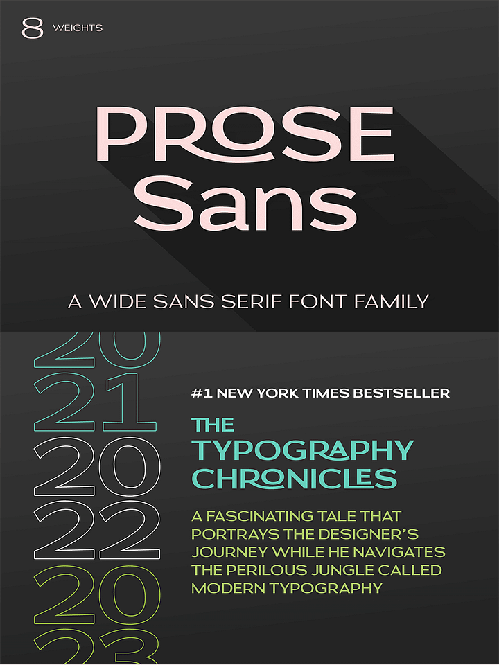 Prose Sans | A Wide Sans Serif Font Family product image (1)