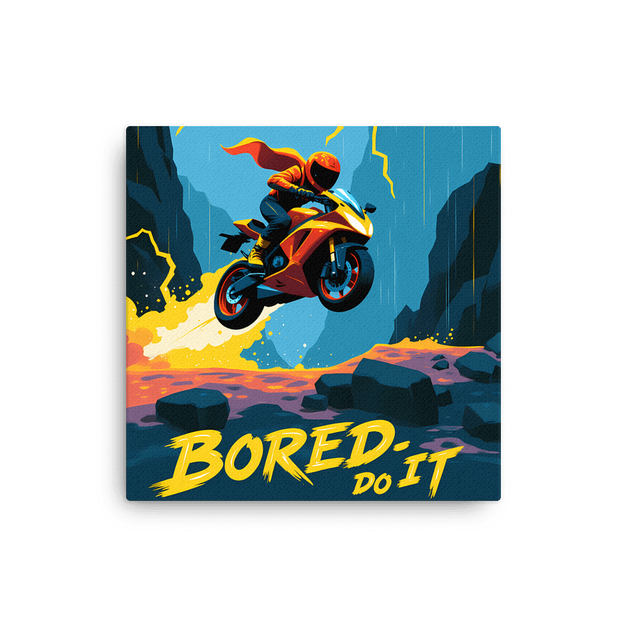 Colorful Moto – Bored Do It Canvas product image (1)