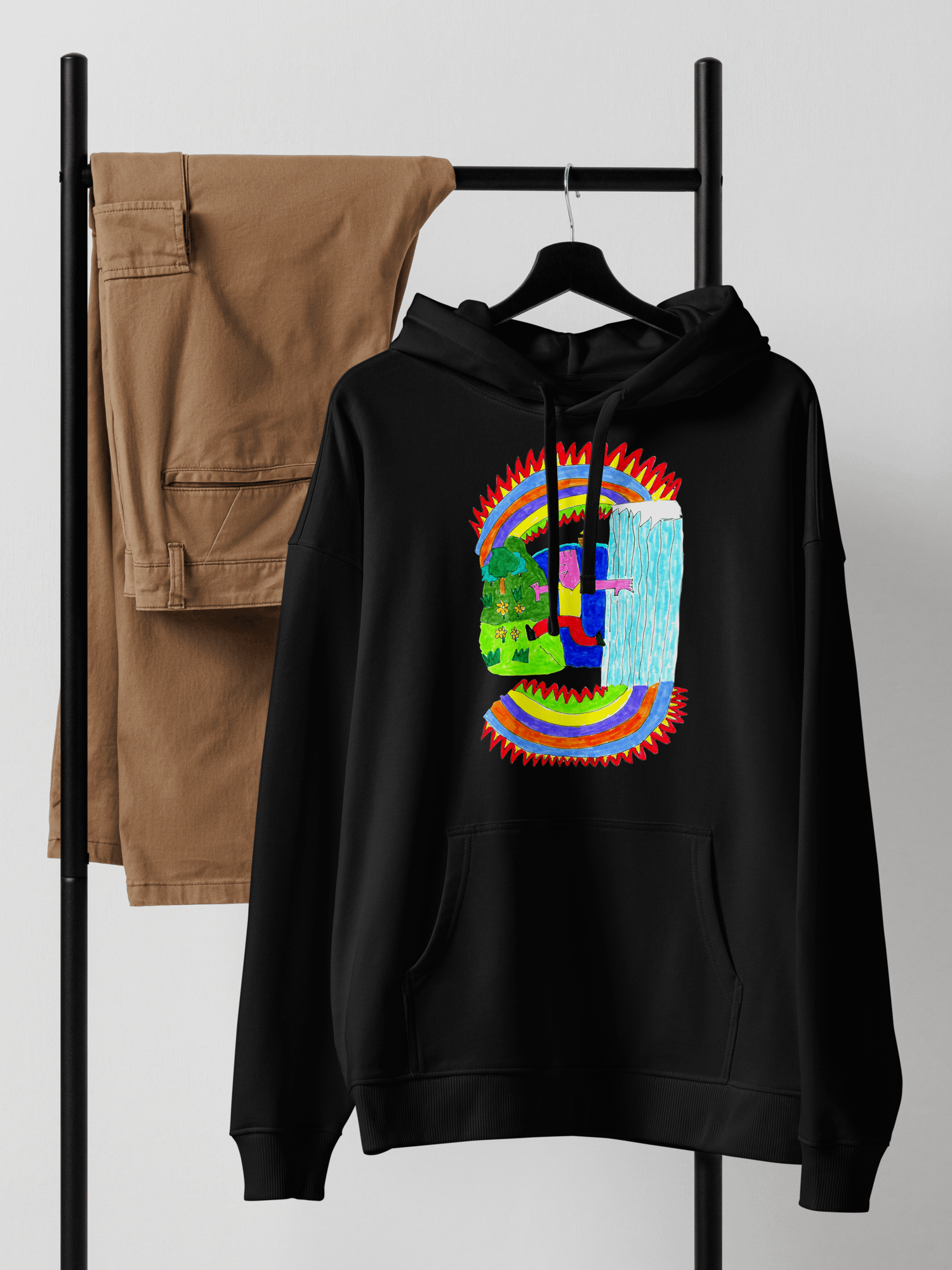 Abstract Lands Beyond Relaxed Hoodie product image (10)