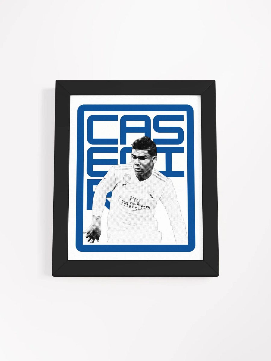 Casemiro BW Real Madrid Name Art Framed Print product image (1)