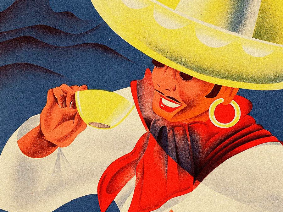 Coffee retro poster (Dutch/Holland), 1950s — coffee vintage poster, coffee print, kitchen art, retro poster, vintage art product image (4)
