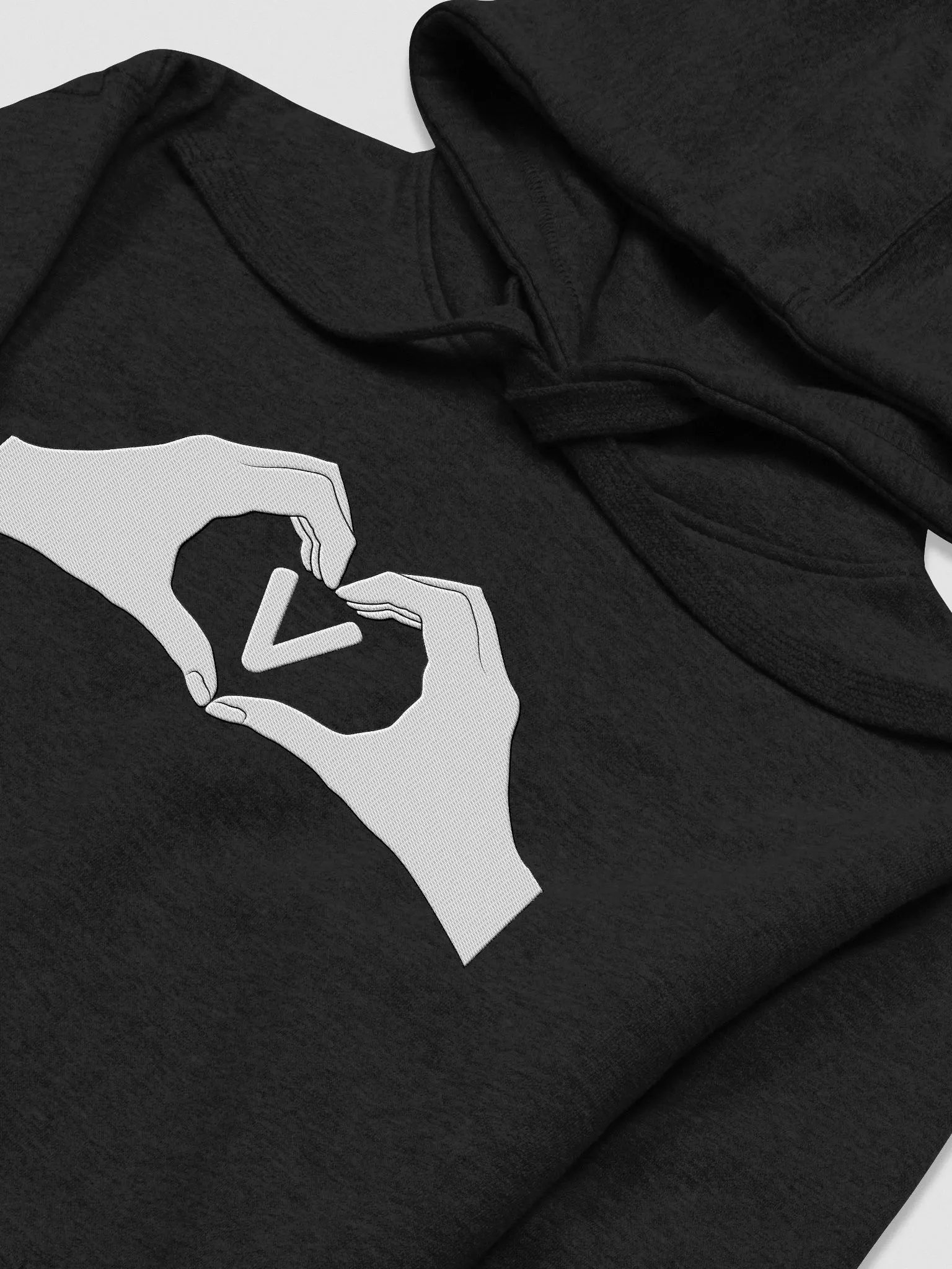 Heartfelt Love "V" Embroidered Unisex Premium Hoodie product image (3)