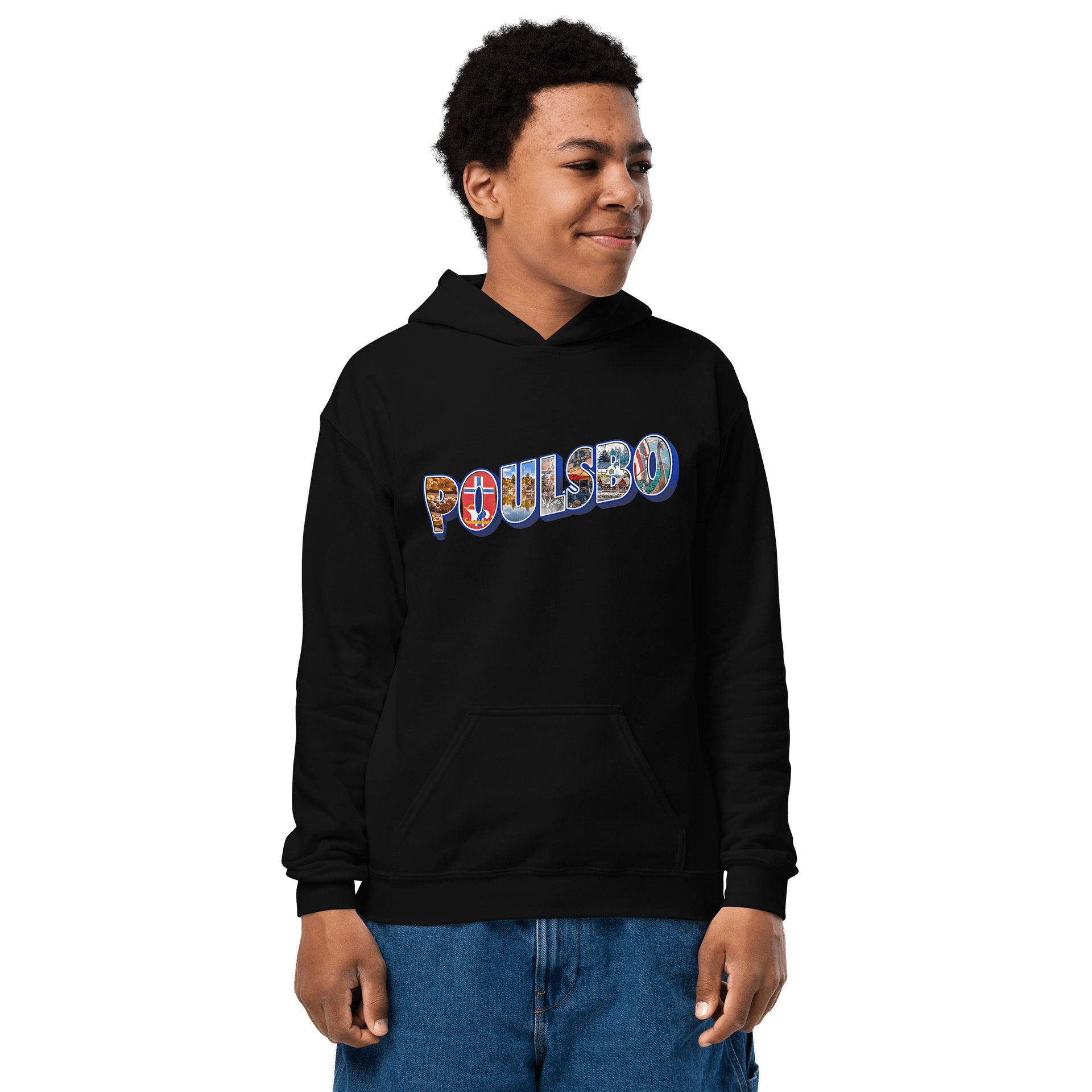 Poulsbo Collage Youth Hoodie product image (1)