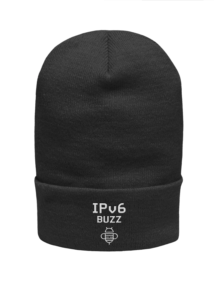 IPv6 Buzz Cuffed Beanie - White Logo product image (1)