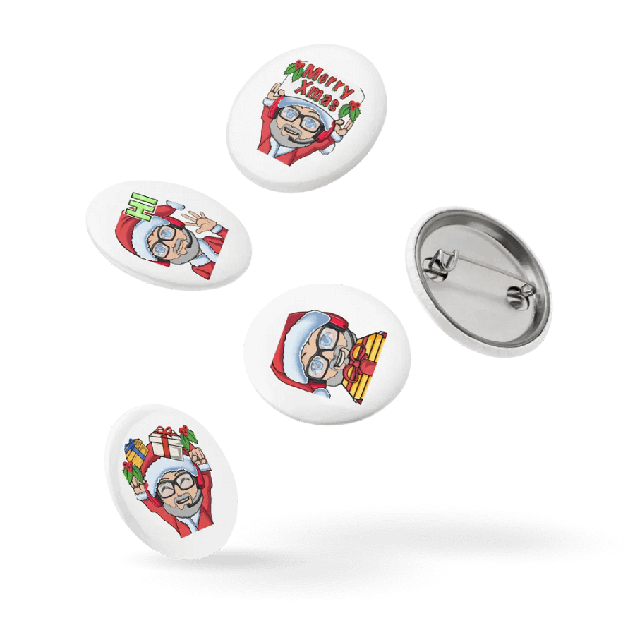 Xmas Ricky Pin Buttons product image (9)