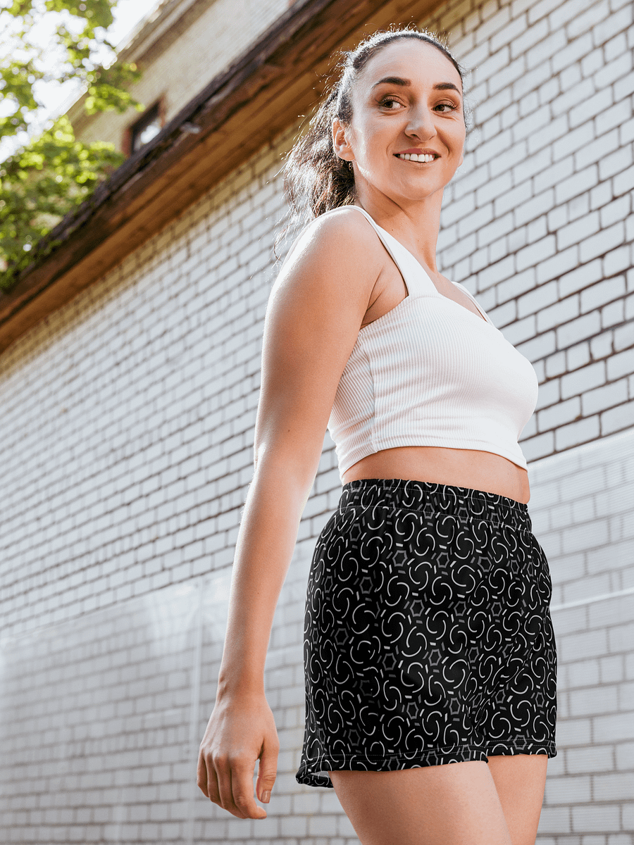 Smoke & Shadow Geometric All Over Print Unisex Athletic Short Shorts product image (2)