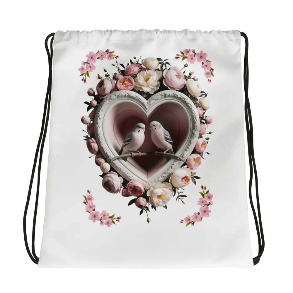 Lovebirds All-Over Drawstring Bag product image (1)