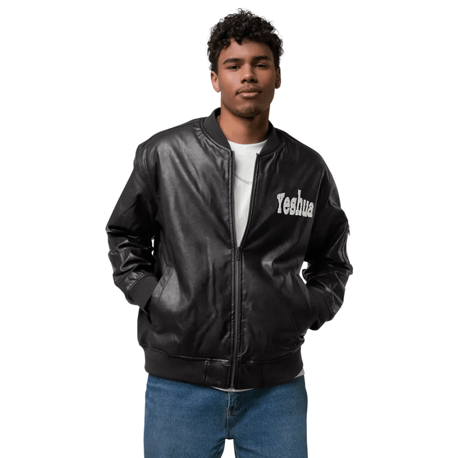 Yeshua Leather Bomber Jacket product image (5)